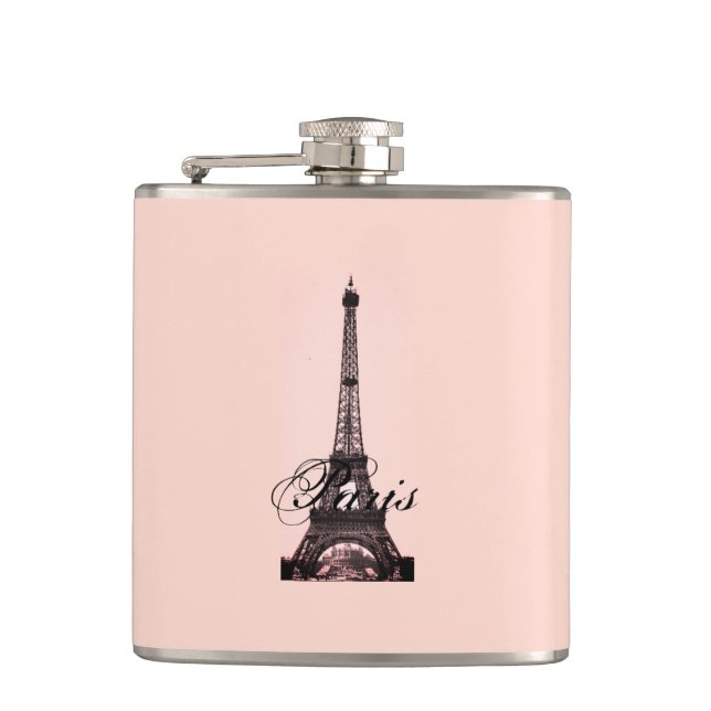 Paris – La Tour Eiffel pastel Eifelturm Flachmann (Vorderseite)