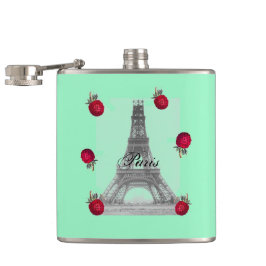 Paris – La Tour Eiffel pastel Eifelturm Strawberry Flachmann