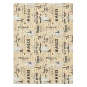 Paris Label Collage Französische Postkarten Tischd Tischdecke