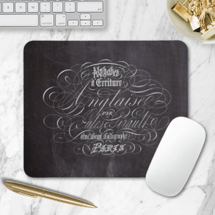 Paris ländliche Kreidetafel Französische Schriften Mousepad