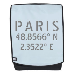 Paris Längengrad Breitengrad Rucksack