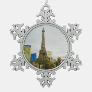 Paris Las Vegas Hotel & Casino #4-1 Schneeflocken Zinn-Ornament