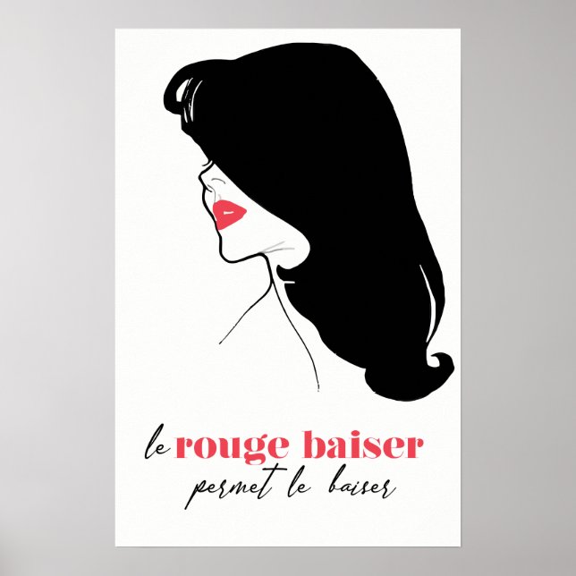 Paris - Le Rouge Baiser (The Red Kiss) Poster (Vorne)
