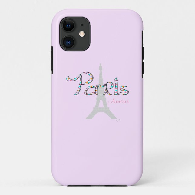 PARIS Liebe mit Eiffelturm Case-Mate iPhone Hülle (Rückseite)