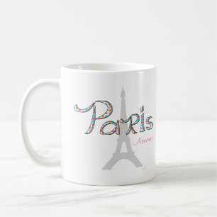PARIS Liebe mit Eiffelturm Kaffeetasse