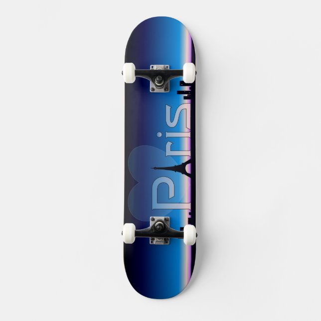 Paris Liebe - Skateboard - Kundenorientiertes Desi (Vorderseite)