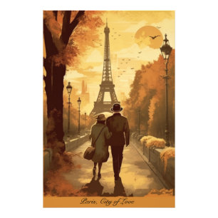 Paris Liebesgeschichte Golden Hour Andenken Fotodruck