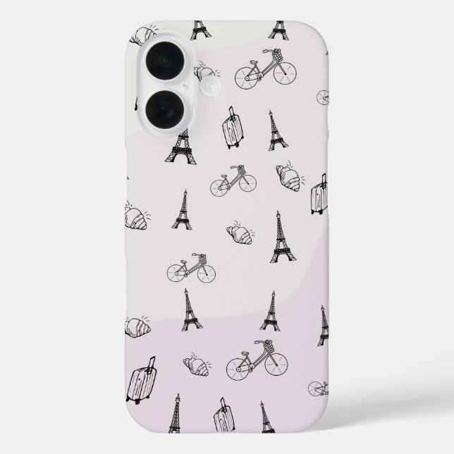 Paris Liebhaber iPhone 16 Hülle (Rückseite)