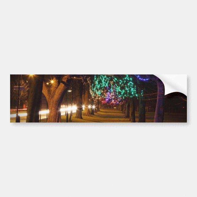 Paris Lighted Trees Autoaufkleber (Vorne)