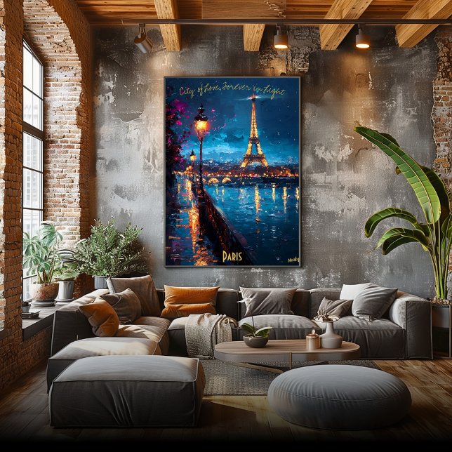 Paris Lights at Dusk - Romantischer Abend Poster (Von Creator hochgeladen)