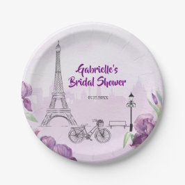 Paris Lila Iris French Pappteller