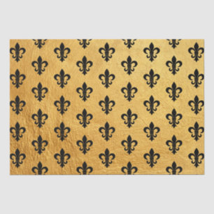 Paris-Lilie in Schwarz und Gold Seidenpapier