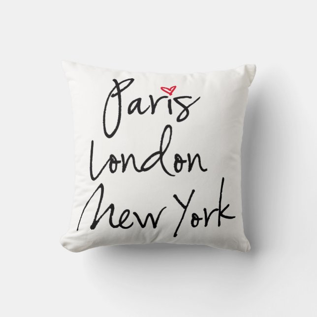 Paris, London, New York Kissen (Vorderseite)