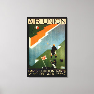 Paris - London - Paris durch Air Leinwanddruck