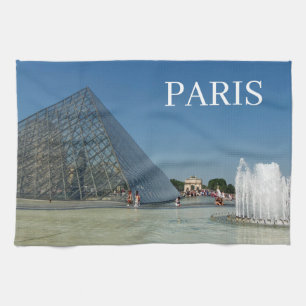 Paris Louvre Pyramide Ansicht Teetuch Geschirrtuch
