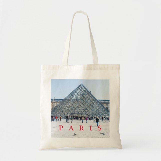 Paris Louvre Pyramide Aussicht Tosack Tragetasche (Vorne)