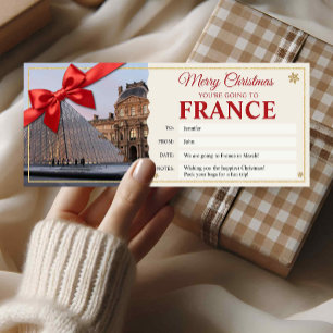 Paris Louvre Reise Weihnachtsgeschenk-Gutschein Einladung