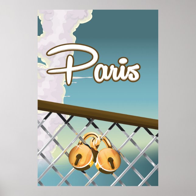 Paris love padlocks poster (Vorne)