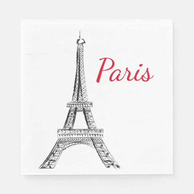 Paris Luncheon Paper Napkins Serviette (Vorderseite)