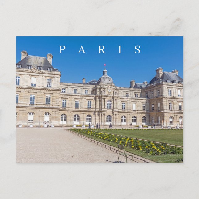 Paris Luxembourg Palace View Postkarte (Vorderseite)