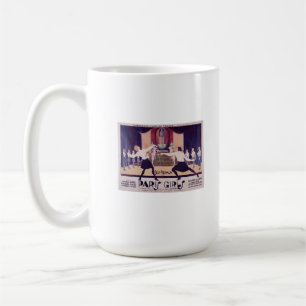 Paris-Mädchen, die Kaffee-Tasse einzäunen Kaffeetasse