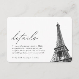 Paris Mariage Détails Carte de boîtier