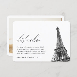 Paris Mariage Détails Carte de boîtier