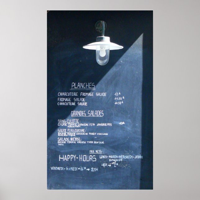 Paris Menu Poster (Vorne)