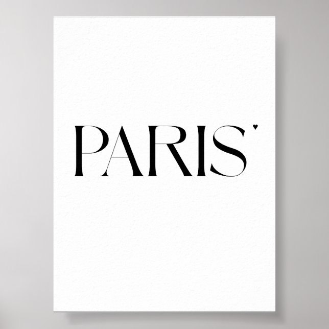 Paris - minimalistic typography poster (Devant)