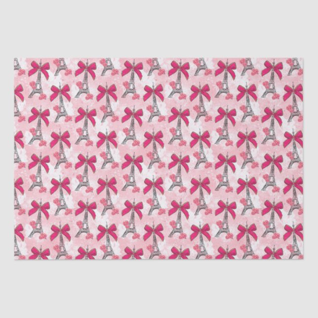 Paris mit Bow Seidenpapier (Vorderseite)