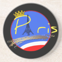Paris mit dem Crown Eiffel Tower Round Untersetzer