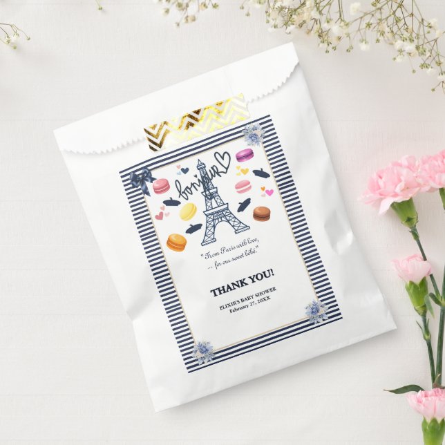 Paris mit Liebe für unsere Sweet Bebe Baby Dusche Geschenktütchen (Versiegelt)