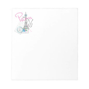Paris mit Liebe und Eiffelturm Notizblock