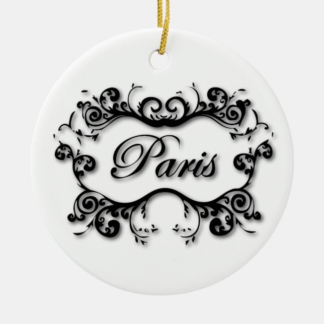 Paris mit Rollen Keramikornament (Vorne)