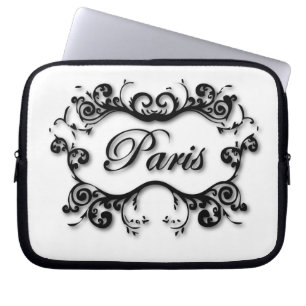 Paris mit Rollen Laptopschutzhülle