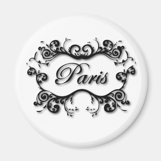 Paris mit Rollen Magnet (Vorne)
