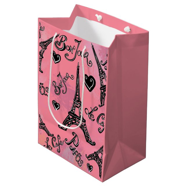 PARIS MITTLERE GESCHENKTÜTE (Vorderseite Schrägansicht)
