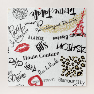 Paris-Mode: Vintages Glamour-Muster.