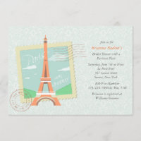 Paris Mon Amour Bridal Dusche Einladung