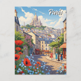 Paris Montmartre Postcard Postkarte