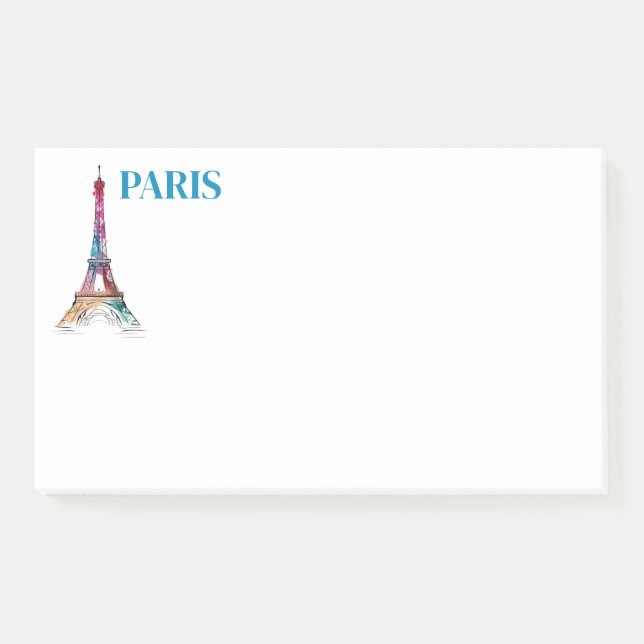 Paris nach den Anmerkungen Post-it Klebezettel (Vorderseite)