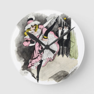 Paris-Nachtleben no.1 Runde Wanduhr