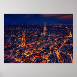 Paris nachts poster