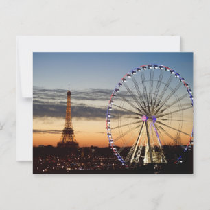 Paris nachts postkarte