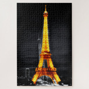 Paris: Night & Eiffel Tower Ghost /surreal art