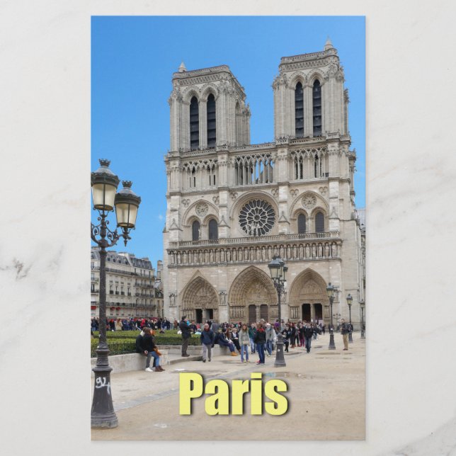 PARIS Notre Dame Briefpapier (Vorderseite)