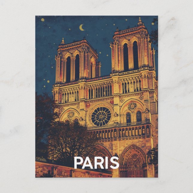Paris Notre Dame Postkarte (Vorderseite)