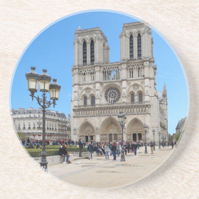 PARIS Notre Dame Sandstein Untersetzer (Vorne)