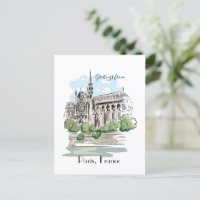 Paris Notre Dame Sketch Design