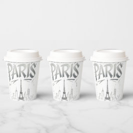 Paris On The Rocks Pappbecher